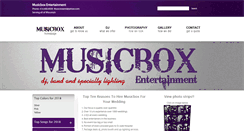 Desktop Screenshot of musicboxent.com