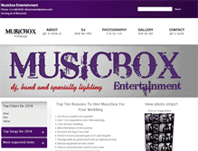 Tablet Screenshot of musicboxent.com